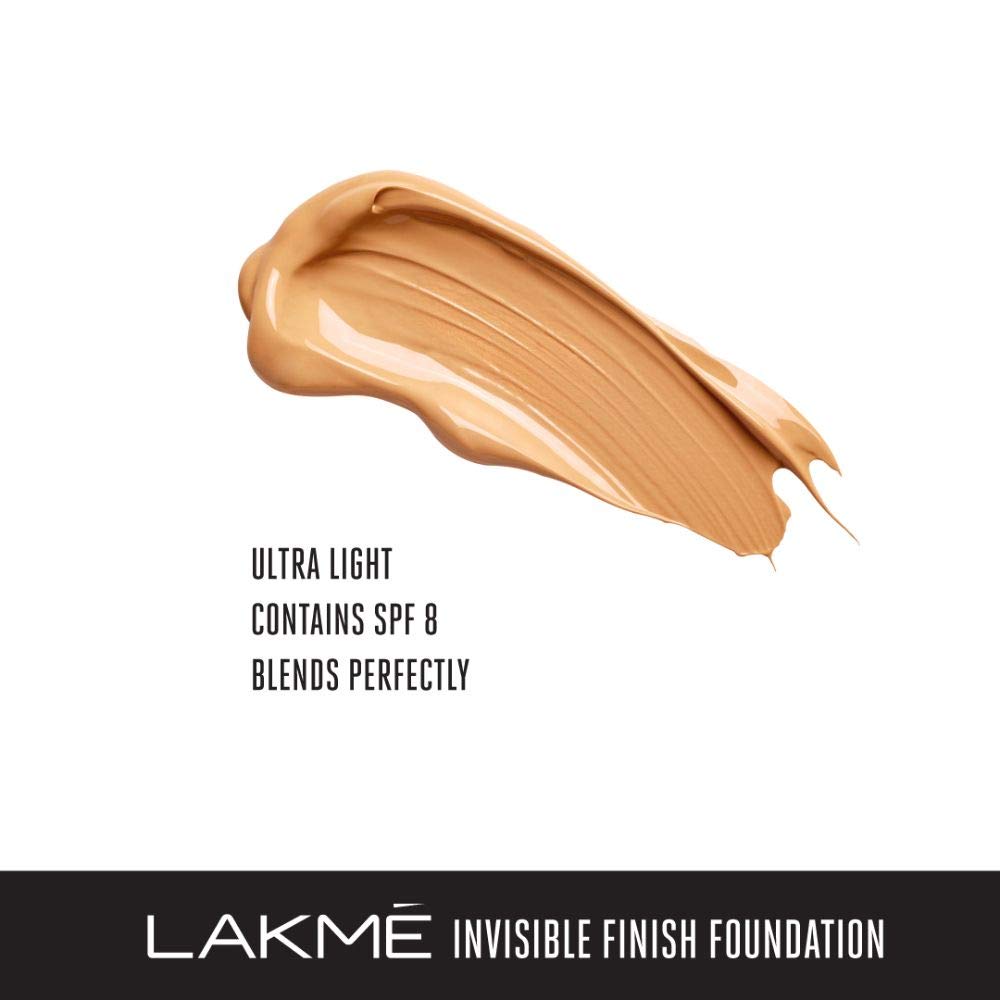 Lakmé © Invisible Finish Spf 8 Natural Liquid Light Coverage Foundation, Shade 01 For All Skin, 25Ml And Lakmé © Invisible Finish Spf 8 Coverage Foundation, Shade 02, 25Ml, 2 Count