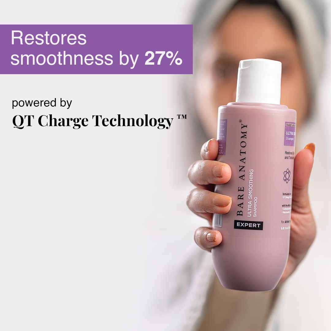 Bare Anatomy Ultra Smoothing Shampoo for Dry and Frizzy Hair | For Men & Women -250ml and Bare Anatomy Ultra Smoothing Hair Mask For Dry & Frizzy Hair For Women & Men | 250ml