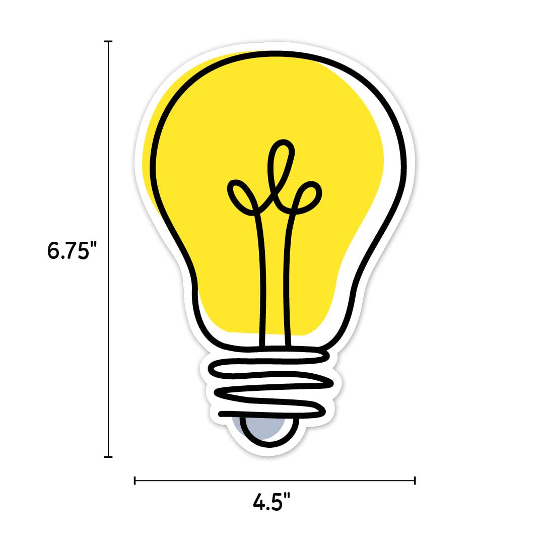 CTP Doodle Lightbulb 6" Cut-Outs Learning Dcor Accents for Classroom (Creative Teaching Press 10591)