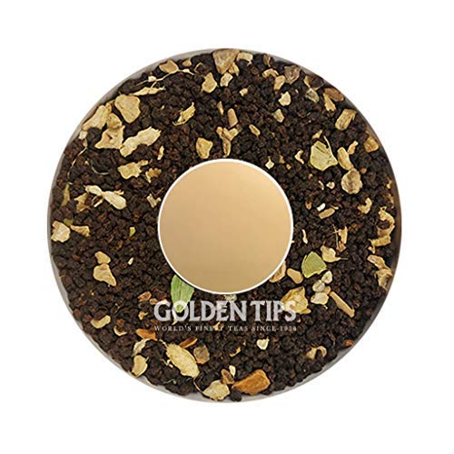 Golden Tips Elaichi Chai, Loose Leaf Masala Chai with Cardamom, Cinnamon, Cloves & Ginger, Exotic Spiced Indian Tea, Bold & Aromatic (250 Gram, 125 cups)