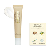 indē wild Dewy Lip Treatment - 15ml | Overnight Repair Vegan Lip Balm & Moisturizer | Lasts for 8+ hour | With Natural Desi Ghee, Shea Butter, Squalane & Hyaluronic Acid | Hydrating Korean Fomrulation