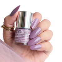 DeBelle Gel Nail Polish Mauve Orchid (Dark Mauve ), 8ml | Non UV - Gel Finish | Seaweed Enriched Formula | Long Lasting Paint| Cruelty & Toxic Free |
