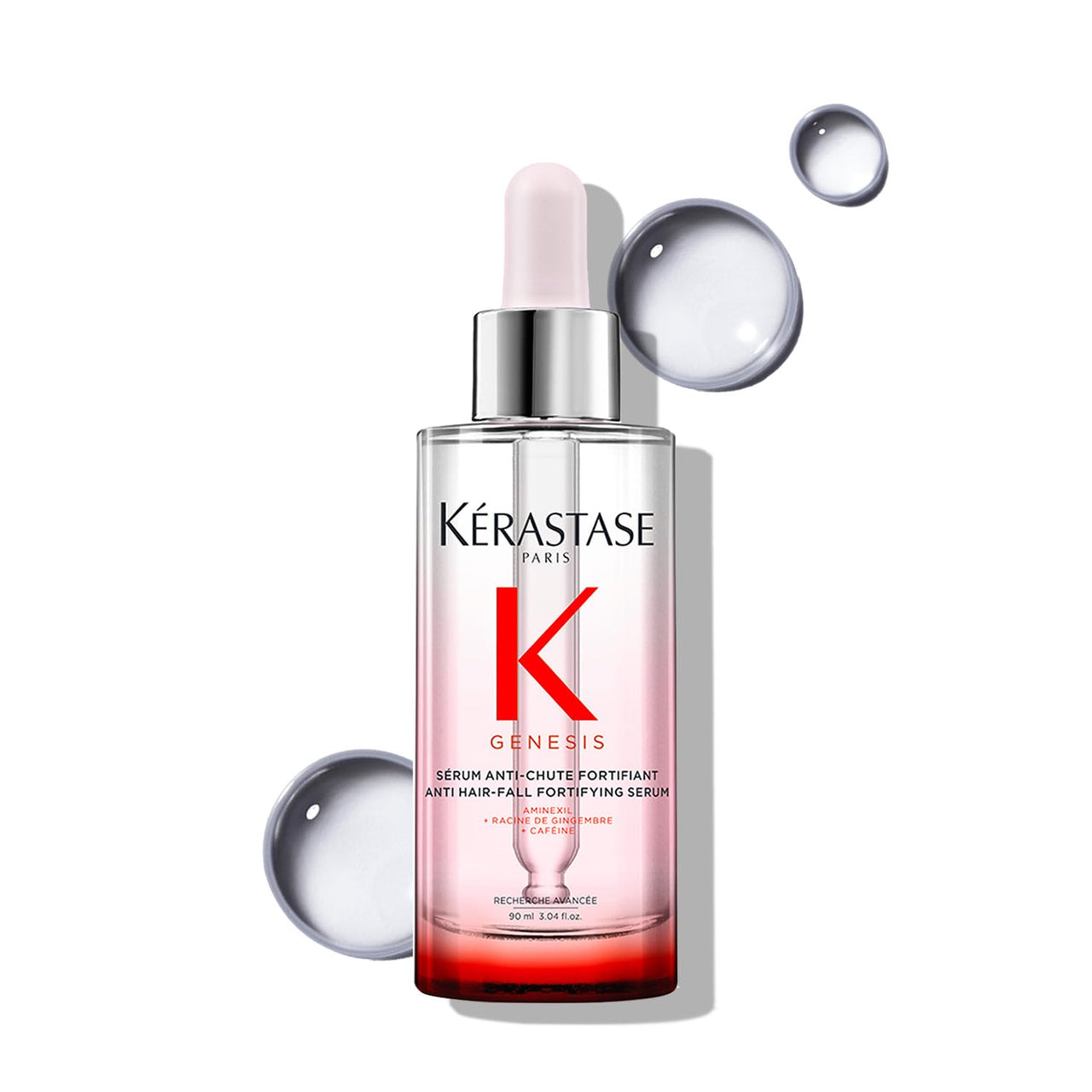 Kérastase Genesis Anti-Hair Fall Serum 90ml | Hair Serum for Hair Fall Control | Strengthens Hair | Infused with Aminexil 1.5%, Ginger Root & Caffeine