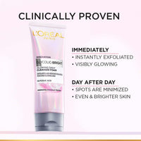 L’Oréal Paris Glycolic Bright Daily Foaming Facial Cleanser, Daily Glowing Facial Cleanser 100ml + L'Oreal Paris Glycolic Bright Glowing Day Cream Reveals Glowing skin, 15ml (2 ITEM IN SET)