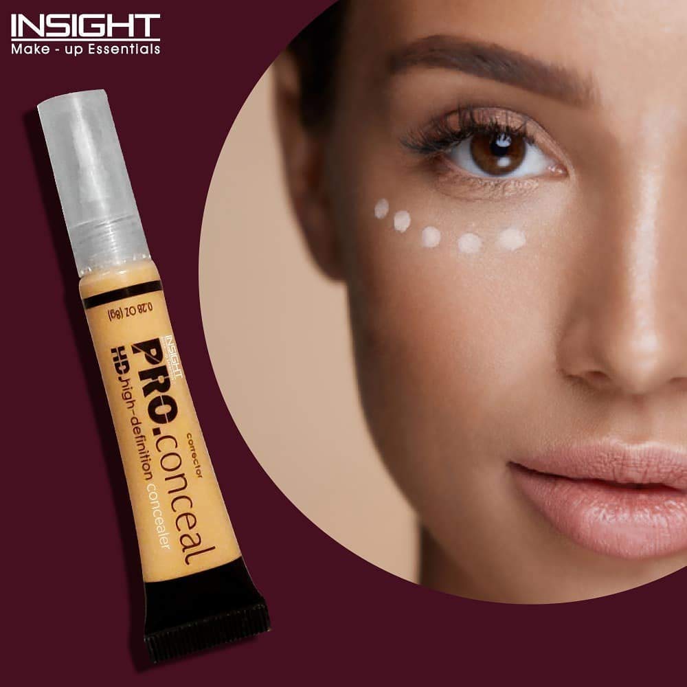 INSIGHT Cosmetics Pro Oil Matte Acne Prone Full Coverage Concealer Palette - Corrector, 15Gm & HD Full Coverage Concealer, Golden Sand-04, Pack Of 1