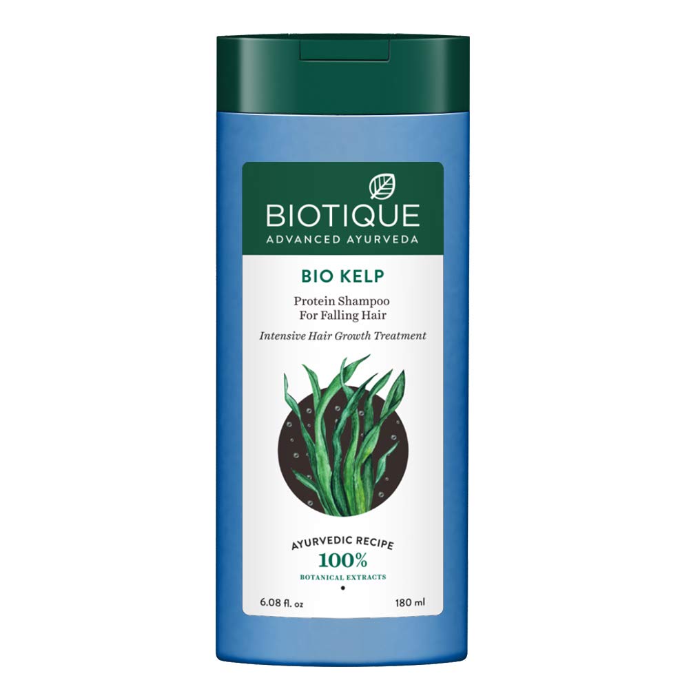 Biotique Bio Seaweed Revitalizing Anti Fatigue Eye Gel, 15G And Biotique Bio Kelp Protein Shampoo For Falling Hair Intensive Hair Regrowth Treatment, 180ml