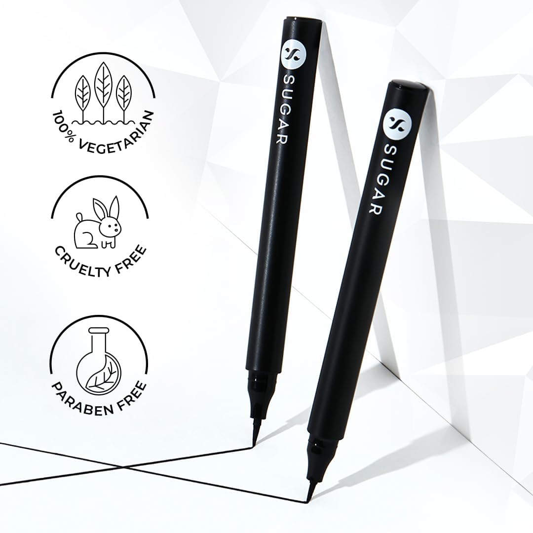SUGAR Cosmetics X Quench Makeup Kit | Includes Eyeliner & Tinted Sunscreen (Light Medium) | Pack of 2