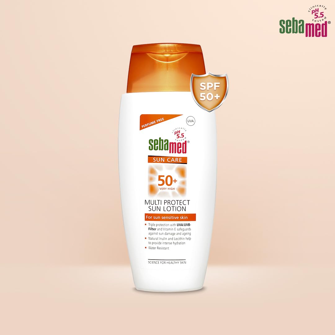 SebaMed Sun Lotion & SebaMed Lip Defense Lip Balm With Spf 30 + Vit E Combo