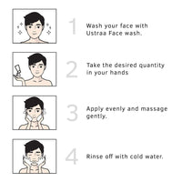 Ustraa Face Scrub for Men - 2 x 100g - with Activated charcoal, Tahitian Volcanic Sand & Walnut Granules - Great for Exfoliating skin & facial detox, Fights blackheads - For All Skin type (Set of 2)