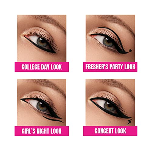 Lakmé Elle 18 Eye Drama Kajal, Super Black, Smudgeproof & Waterproof, 0.35 G, Matte Finish Pencil (Pack Of 2)