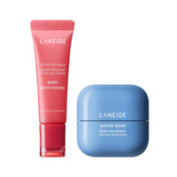 Laneige Combo of 2 including Lip Glowy Balm Berry (10G) and Water Bank Blue Hyaluronic Intensive Moisturizer (20ml)