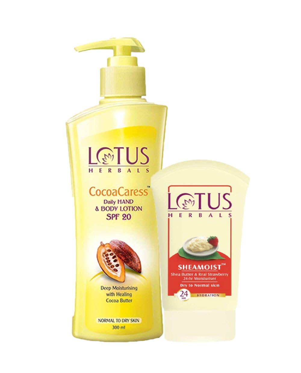 Lotus Herbals Winter Kit Cocoacaress Daily Hand & Body Lotion_250ml + Sheamoist_120g (Set Of 2)