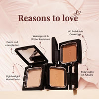 Charmacy Milano HD Cover Compact - 4, High-Definition Coverage, Matte Finish, Blurs Imperfections, Compact Size (8 gms)