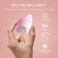 Daily Life Forever52 A Skin-Like Blend Contour & Baking Sponge - MSP003 | Precision Shape for Seamless Contour, Highlight & Baking | Ultra-Soft & Reusable