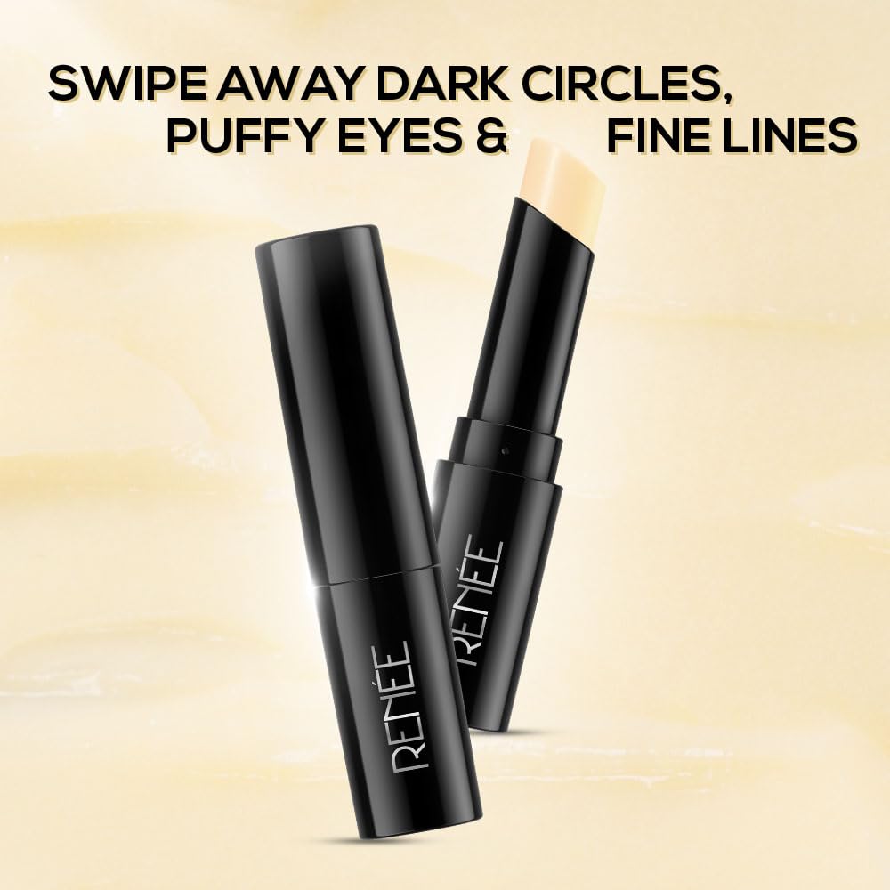 RENEE Retinol Eye Stick, Targets Wrinkles & Dark Circles, Revitalizes, Nourishes & Smooths Under-Eye Area, Infused with Retinol, Hyaluronic Acid, and Vitamin E, Travel Friendly, for All Skin Type, 2.9gm