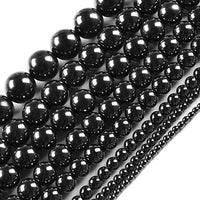 Natural Stone Beads 5mm Hematite Gemstone Round Loose Beads Crystal Energy Stone Healing Power for Jewelry Making DIY,1 Strand 15