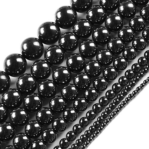 Natural Stone Beads 2mm Hematite Gemstone Round Loose Beads Crystal Energy Stone Healing Power for Jewelry Making DIY,1 Strand 15"