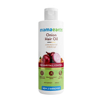 Mamaearth Onion Hair Oil with Onion Oil & Redensyl for Hair Fall Control | Boosts Hair Growth | Adds Strength & Shine | 200 ml