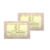 Khadi Natural Sandalwood Soap | Natural Bathing Soap | Herbal Soap for Reducing Acne | Handmade Soap for All Skin Types | Paraben & Sulphate-Free Soap 250g