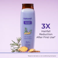 Naturali Anti Hairfall Shampoo + Damage Repair Conditioner | 3x Lesser Hair Breakage | Promotes Hair Growth | Repairs Split Ends | Sulphate & Paraben Free Shampoo & Conditioner | 200ml+180ml