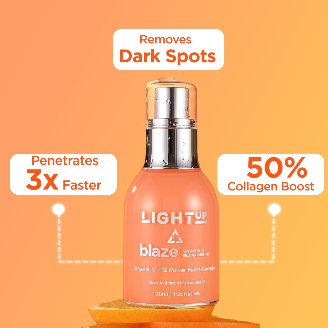 Light Up Beauty Thd Ascorbate Vitamin C Face Serum | Vitamin C Serum For Glowing Skin | Vit C Serum With Hyaluronic Acid For Men & Women | Suitable For All Skin Types - 30Ml