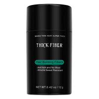 THICK FIBER Hair Building Fibers (Black) 12g - Hair Fibres For Thin & Bald Spots - Thickening Fibers For Men & Women (12g Pack of 1)