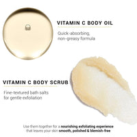SEREKO Vitamin C Body Exfoliating Kit Clarifying Body Scrub 100 g, Clarifying Body Oil 100 ml, Exfoliator for all Skin Types, Natural, Cruelty free, Vegan, Clean Beauty for Gifting and Personal Use