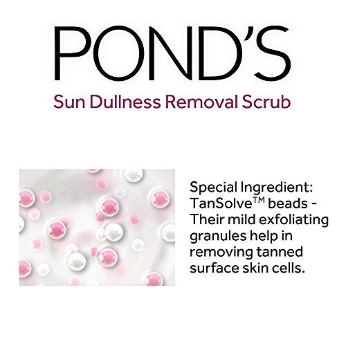 POND'S Bright Beauty Face Scrub, Deep Clean But Mild On Skin, Exfoliate, Remove Blackheads & Sun Tan, Gel Scrub, Bright Glowing Skin, 50 g