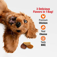 Good'n'Fun Triple Flavor Wavy Chips Variety Pack, 10 oz, Treats for Dogs 10 Ounce (Pack of 1)