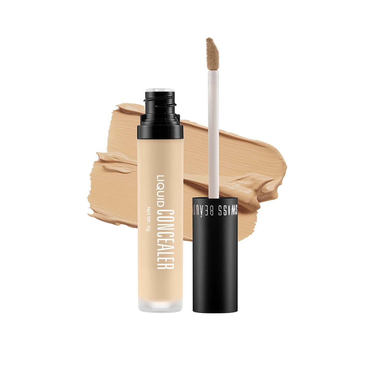 Swiss Beauty Liquid Light Weight Concealer With Full Coverage |Easily Blendable Concealer For Face Makeup With Matte Finish | Shade- 02 Sand Sable, 6g