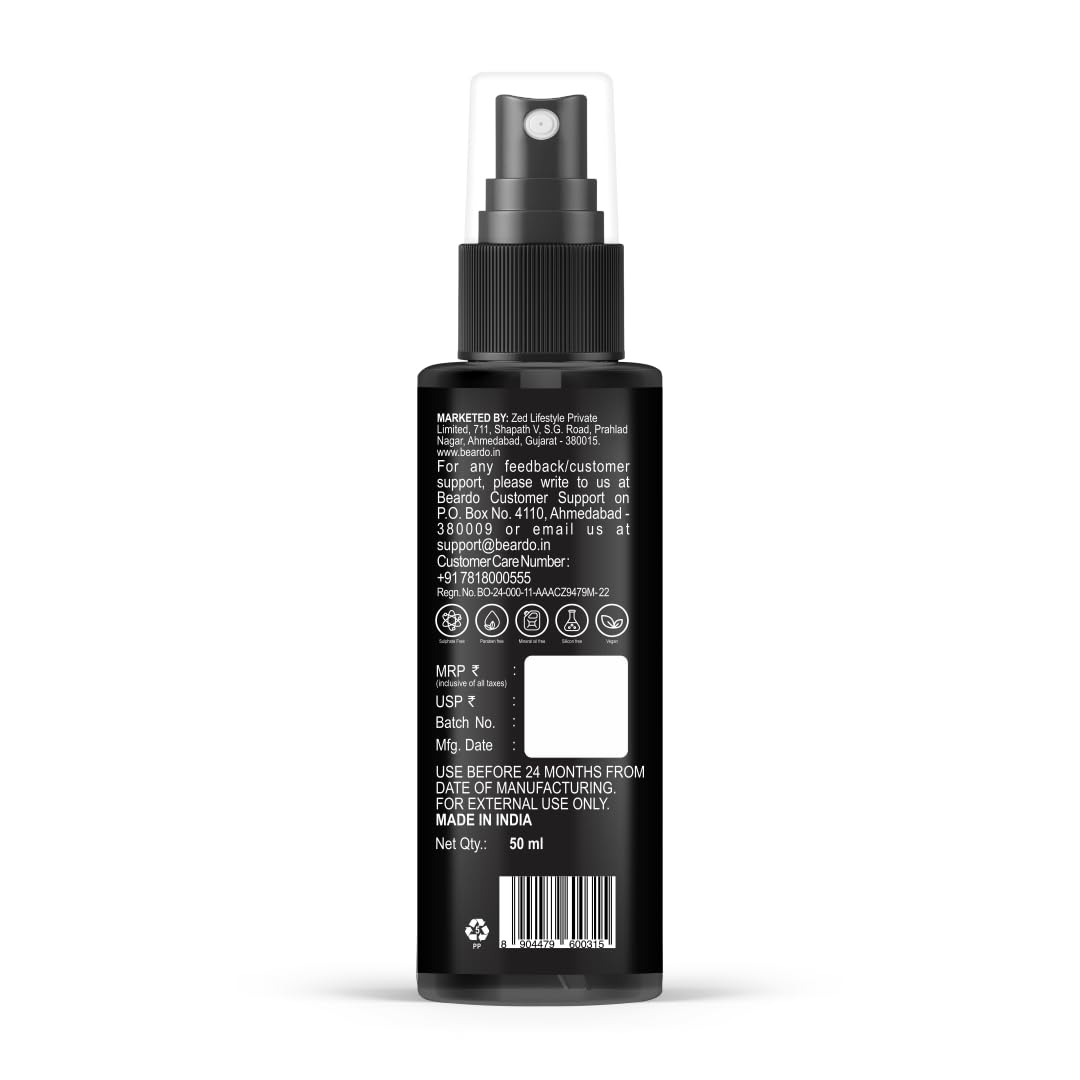 Beardo Hair Volumizing Sea Salt Spray 50ml | With Olive Oil & Coconut Oil | Hair Texture Spray & Matte Hold | Hair Volumizer Hair Setting Spray | Natural Hold Hair Spray for Men and Women