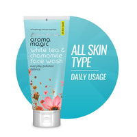 Aroma Magic Everyday Pollution Defence White Tea & Chamomile Face Wash| with Soya Milk Extracts| All Skin -100 ml Pack Of 1