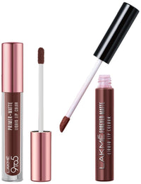Lakmé 9to5 Primer + Matte Liquid Lip Color MB3 Strong Espresso & Lakmé Forever Matte Liquid Lip Colour Combo