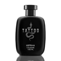 Ustraa Tattoo Cologne - 100ml - Perfume for Men | with a mix of spicy, woody and citrusy notes | Ideal for night occasions | Long-lasting fragrance with no gas