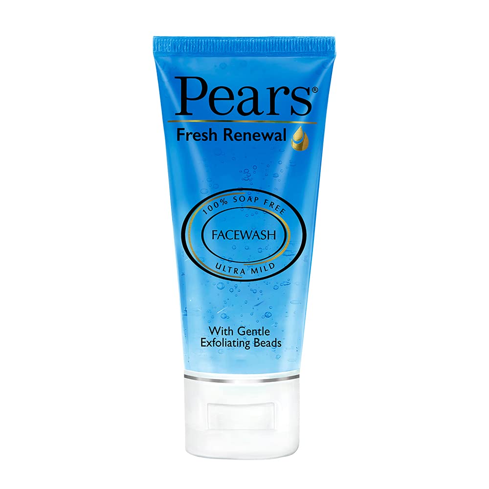 Pears Pure and Gentle Daily Cleansing Facewash, Mild Cleanser With Glycerine, Balances Ph, 100% Soa,Pears Fresh Renewal Gentle Ultra Mild Daily Cleansing Facewash, Ph Balanced, 100% Soap Free, With E