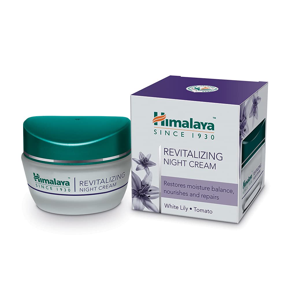 Himalaya Revitalizing Night Cream with white lily | Renews, repairs & hydrates skin overnight | rich in AHA & Anti-oxidants | Derma-tested | Paraben Free | Suitable for Dry to combination skin| 50g