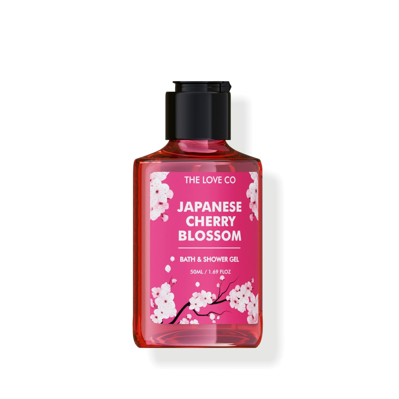 THE LOVE CO. Japanese Cherry Blossom Body Wash | Luxury Body Wash for Women | Organic & Vegan | Shower Gel Women | 100% Vegan | Luxury Beauty | Body Skin Care Products 50ml