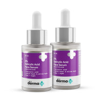 The Derma Co 2% Salicylic Acid Serum with Witch Hazel & Willow Bark for Active Acne - 30ml (Pack Of 2)
