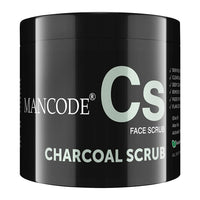 Mancode Charcoal Scrub Blackhead & Whitehead Remover | Active Detoxifying Effect & Anti-Pollution Face Scrub | Deep Pore Cleansing | Suitable for Men of all skin types | 100gm