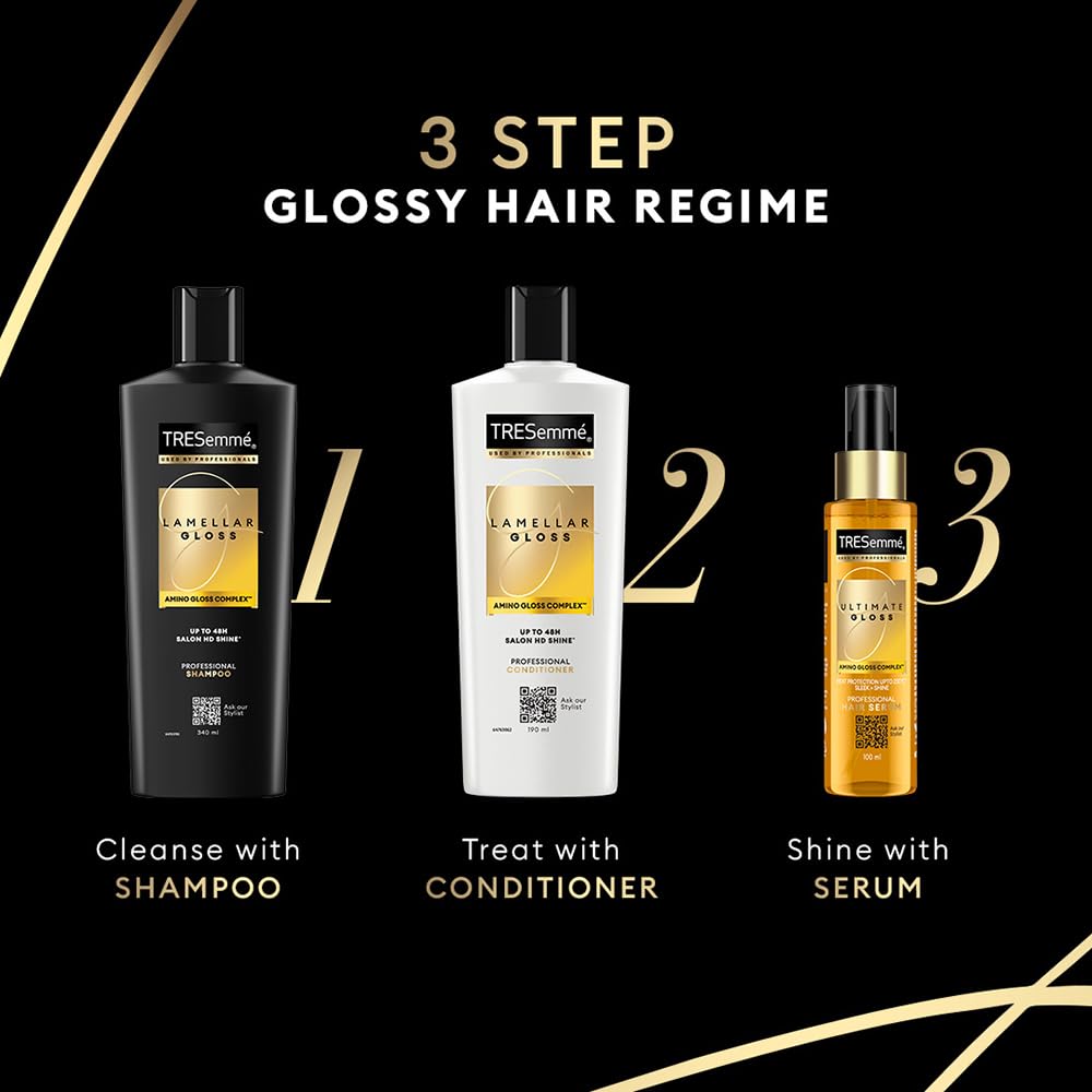 TRESemme Lamellar Gloss Shampoo 580ml With Amino Gloss Complex | Salon-Like Glossy Hair| Shiny and Smooth Hair
