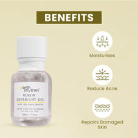 Earth Rhythm Renew Overnight Gel with Snail Mucin, Healing & Soothing Face Gel, For Sensitive Skin - 50g | Moisturize Skin, Reduce Acne, Repairs Damaged Skin