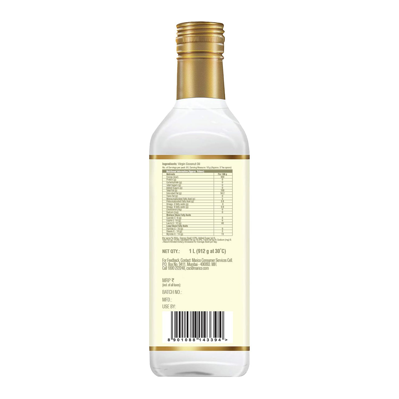 Coco Soul Cold Pressed Unrefined Virgin Coconut Oil | 60% MCT | Multipurpose Usage | Daily Cooking| Keto Friendly | Naturally Cholesterol Free | A1 grade real coconut | From Makers of Parachute 1000 ml