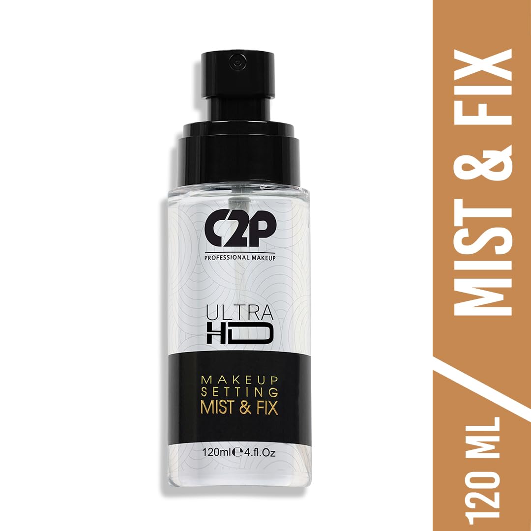 C2P Pro Makeup Fixer Spray After Makeup - 120ml | Mist & Fix Long Lasting Setting Spray for Women | Hydrating & Sweat Control | For All Skin Types | Vegan & Paraben Free