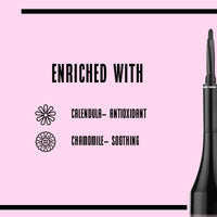 Dazller Eterna Eye Sensation Gel Eyeliner|Water-proof|Smudge-proof|Infused Herbal Extracts - Chamomile & Calendula|Flat Brush|Deep Matte Black|3g