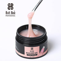 Bolt Bee Professional Builder Gel for Nails - 15ml Nail Extension Gel, Strong UV/LED Soak Off for Nail Sculpting, Durable Nail Enhancement for Salon & Home Use (Nude)