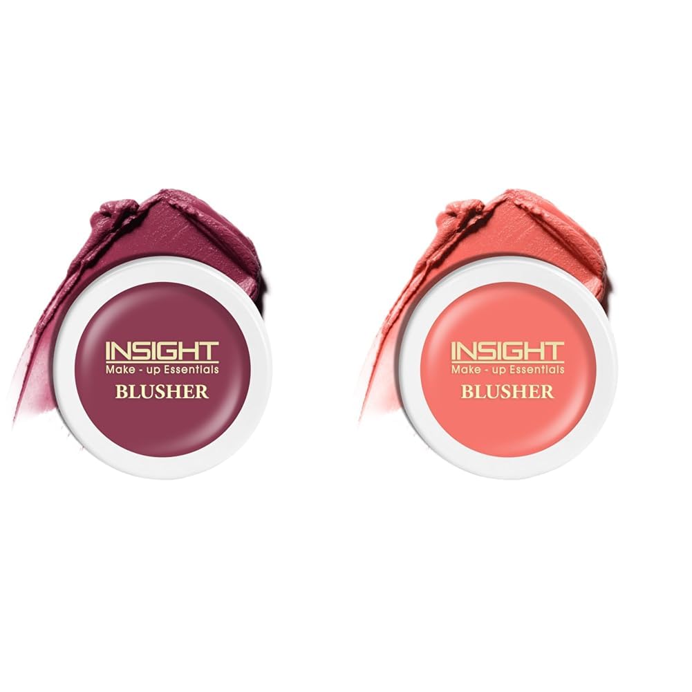 Insight Cosmetics Crème Blusher, Face Makeup, Dusty Rose, 3.5 gm(B-02=03) Crème Blusher, Face Makeup, Soft Salmon, 3.5 gm(B-02=01)