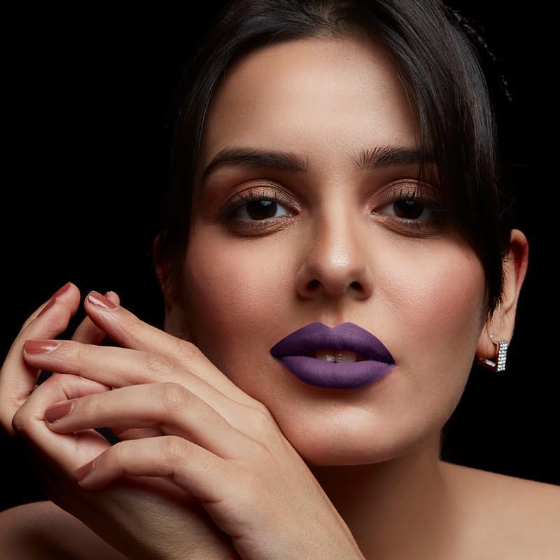 Pilgrim Liquid Matte Lipstick - Purple Lust | Lipstick for Women with Hyaluronic Acid & Spanish Squalane | Transferproof, Long Lasting & Non Drying with Hydrating Ingredients 3gms
