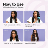 MANETAIN Ultimate Moisture Therapy - 100gm | Deep Conditioning for Dry, Frizzy, Thirsty Hair | Hydrating Formula with Algae Oil, Avocado Butter, and Hyaluronic Acid | Sulphate, Paraben, Silicone-Free | Curl Definition & Frizz Control