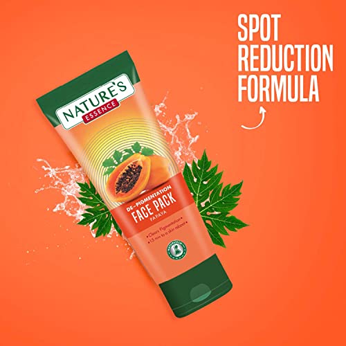 NATURES ESSENCE De-Pigmentation Papaya Face Pack For Women, Orange, 50G, 1 Count