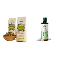 Nat Habit Fresh Ready-To-Apply Henna Paste & Cold-Pressed Coconut Oil Combo - The Perfect Choice For Deep Conditioning Hair & Healthy Scalp With Rich Dark Brown Color, Pack of 3
